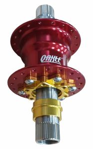 QX Q-Axle Disc-hub "Pipifax" Freewheel, red 36 holes
