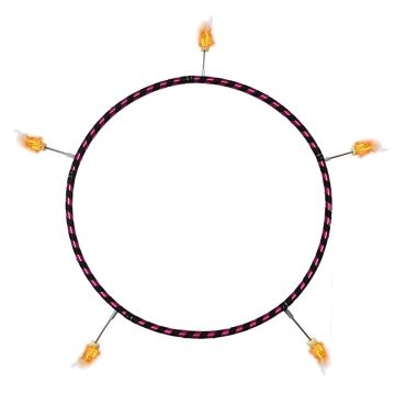 Feuer Hoop 100 cm - 5 Fackeln - fünfteilig/teilbar